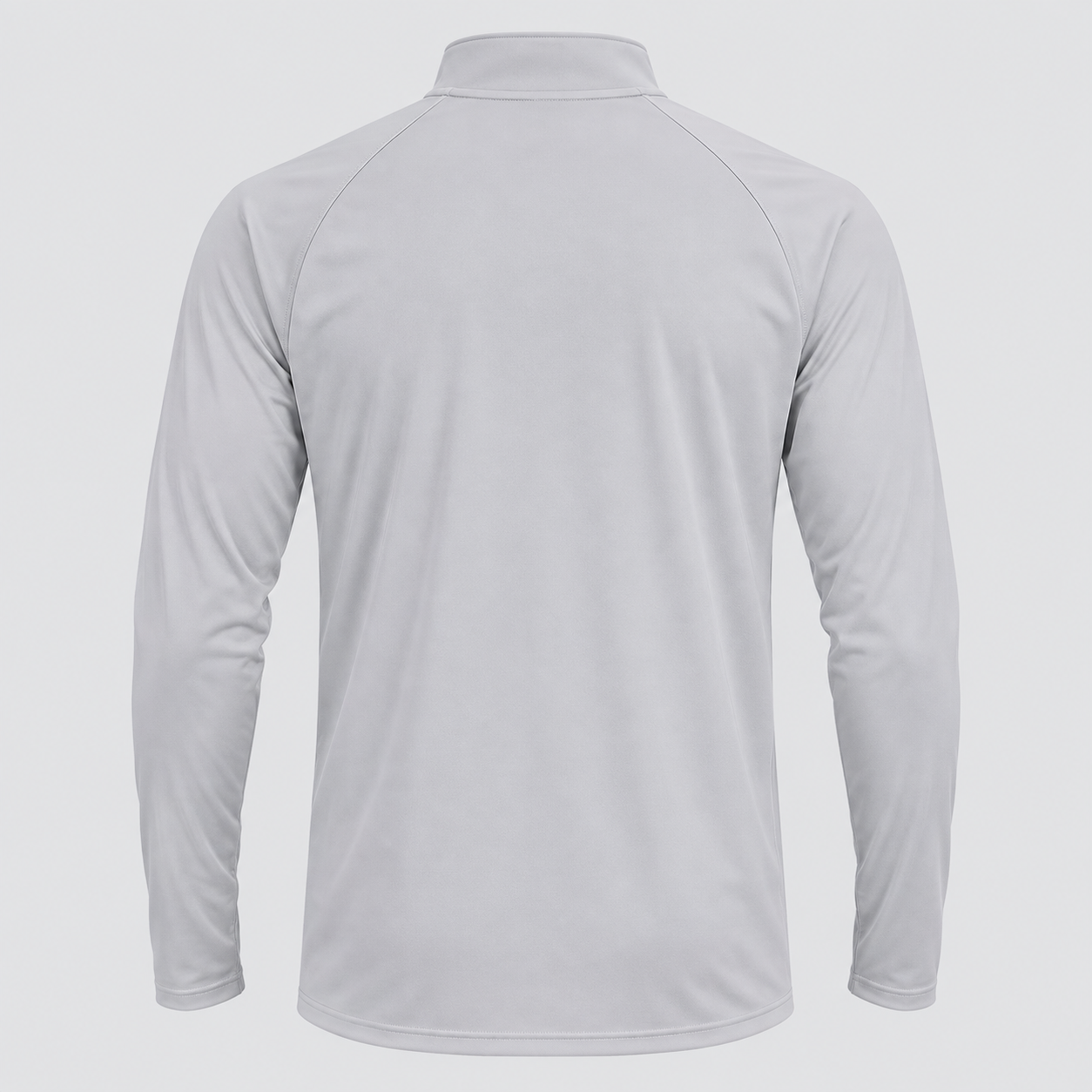 Men’s Tom Ford Lightweight Quarter-Zip Athletic Shirt – Long Sleeve Polyester Wear | Color: Light Gray | View 2