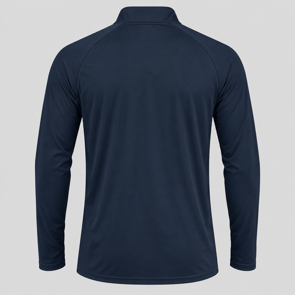 Men’s Tom Ford Lightweight Quarter-Zip Athletic Shirt – Long Sleeve Polyester Wear | Color: Navy | View 2