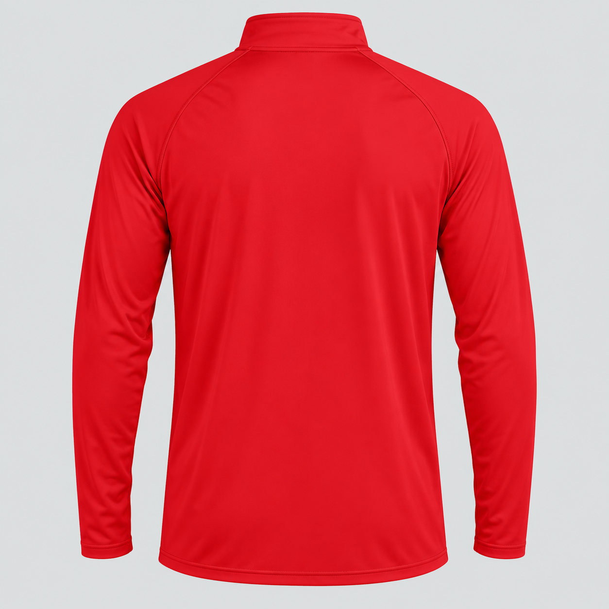 Men’s Tom Ford Lightweight Quarter-Zip Athletic Shirt – Long Sleeve Polyester Wear | Color: Red | View 2