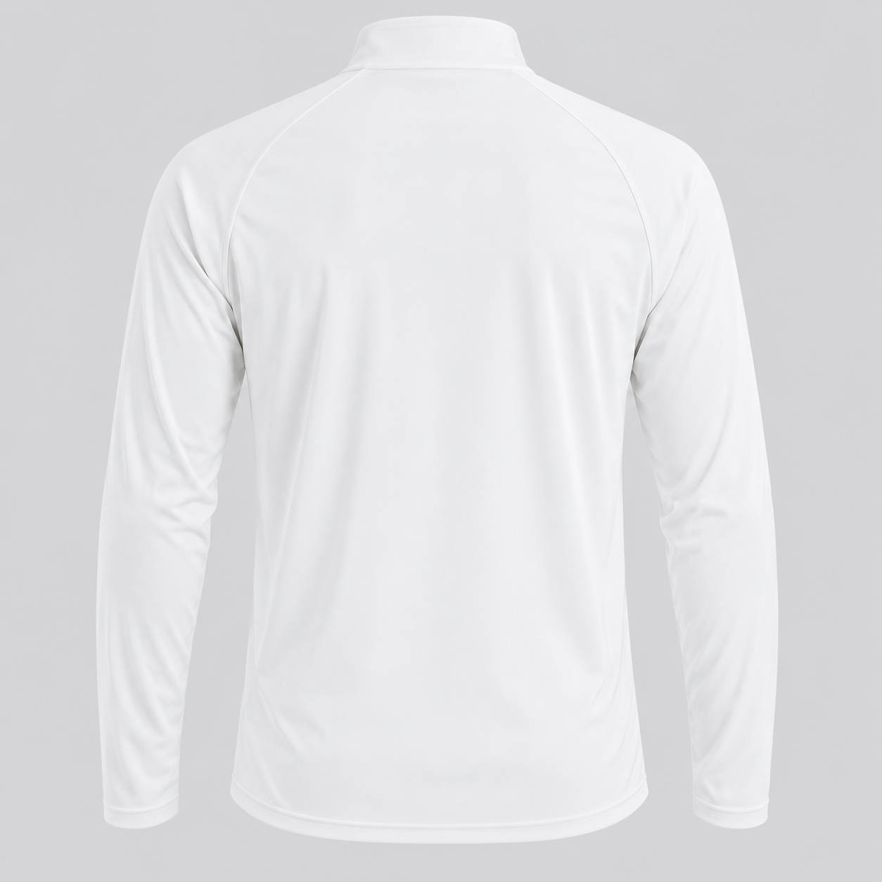 Men’s Tom Ford Lightweight Quarter-Zip Athletic Shirt – Long Sleeve Polyester Wear | Color: White | View 2