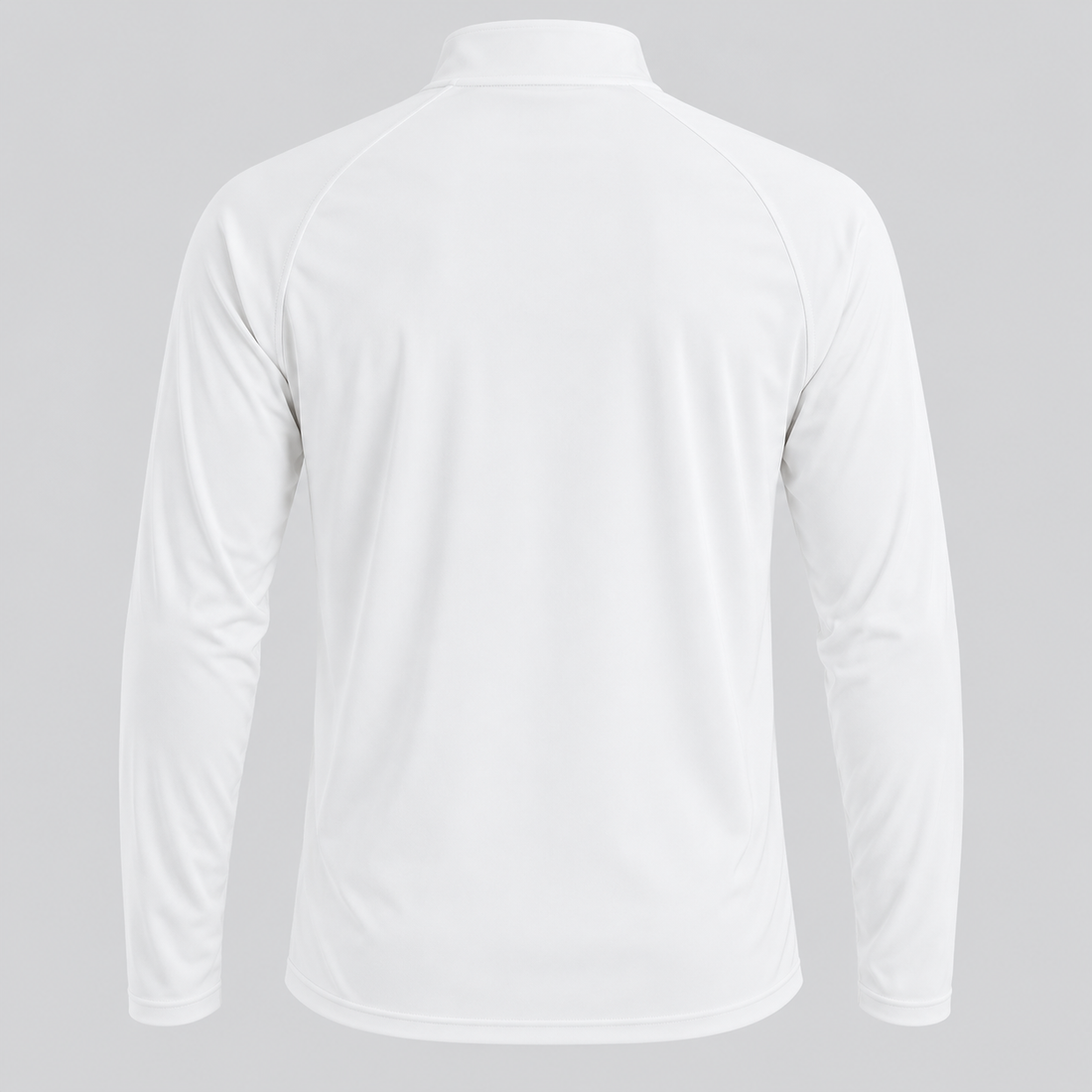 Men’s Tom Ford Lightweight Quarter-Zip Athletic Shirt – Long Sleeve Polyester Wear | Color: White | View 2