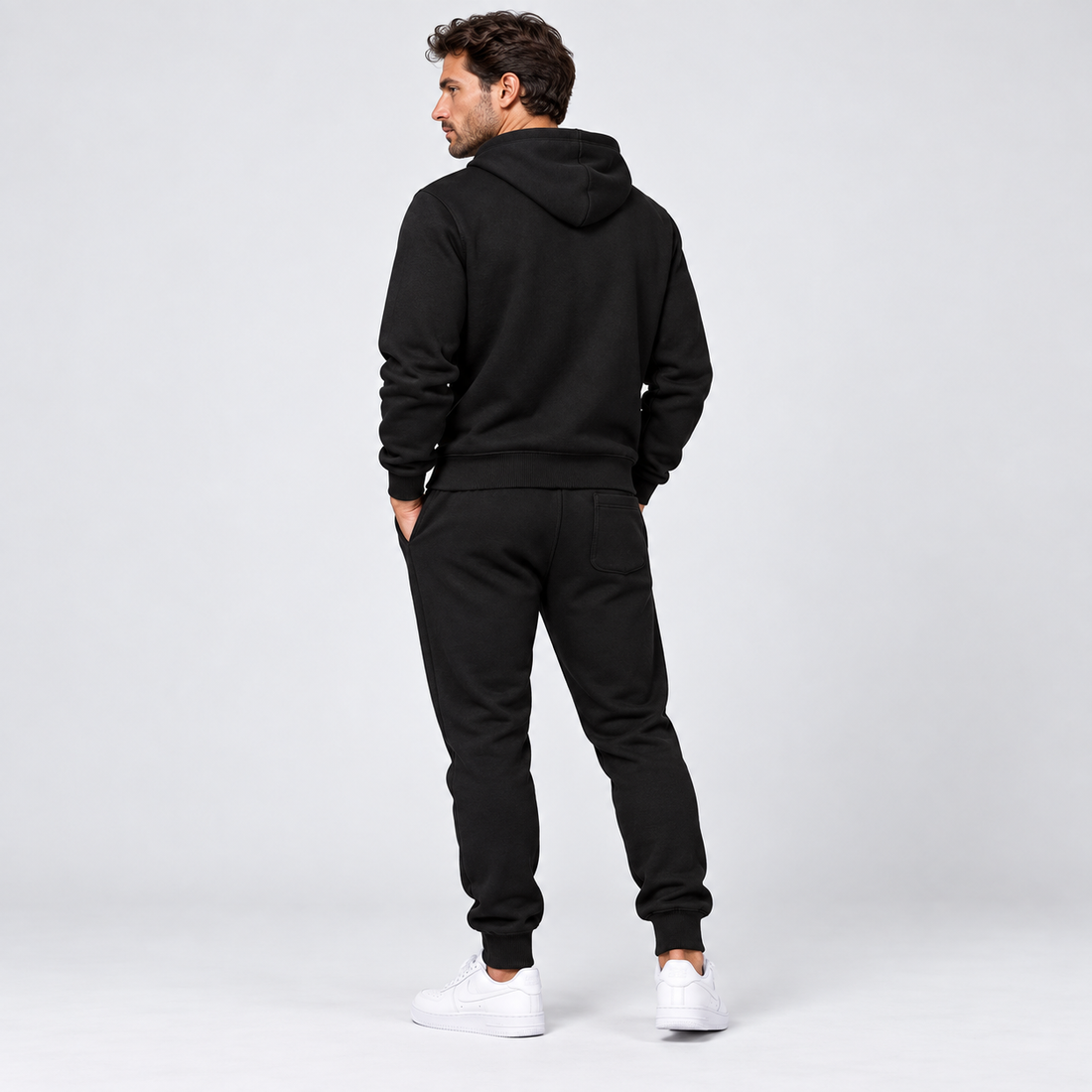 Men's Tom Ford Hoodie Joggers Set | Color: Black | View 3