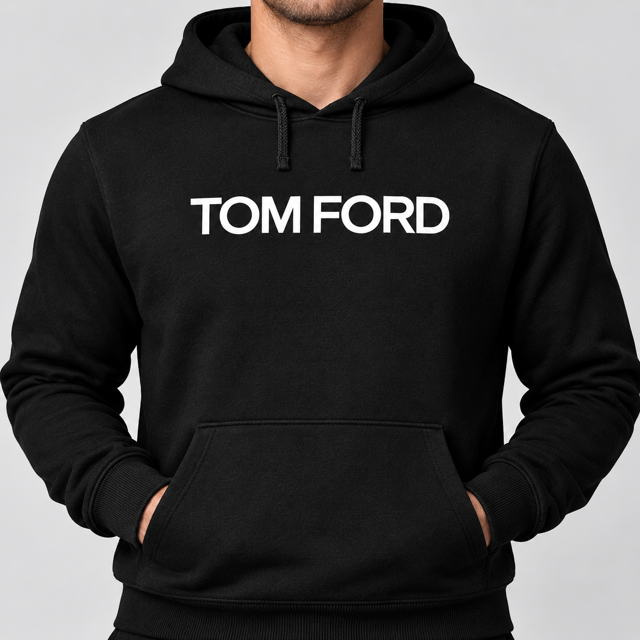 Men's Tom Ford Hoodie Joggers Set | Color: Black | View 4