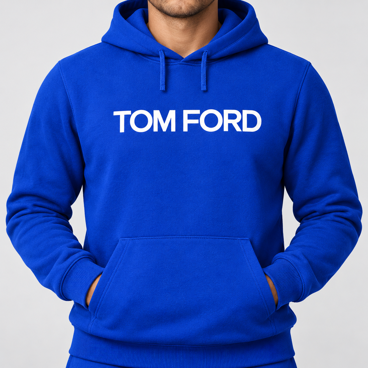 Men's Tom Ford Hoodie Joggers Set | Color: Blue | View 4