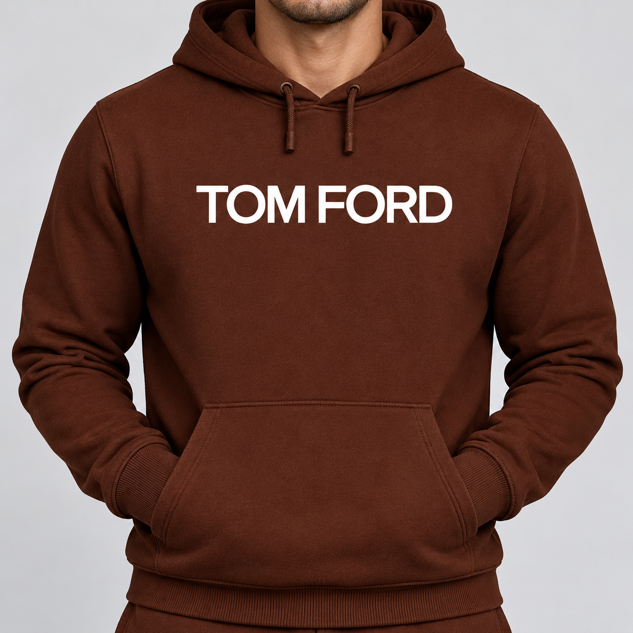 Men's Tom Ford Hoodie Joggers Set | Color: Brown | View 4