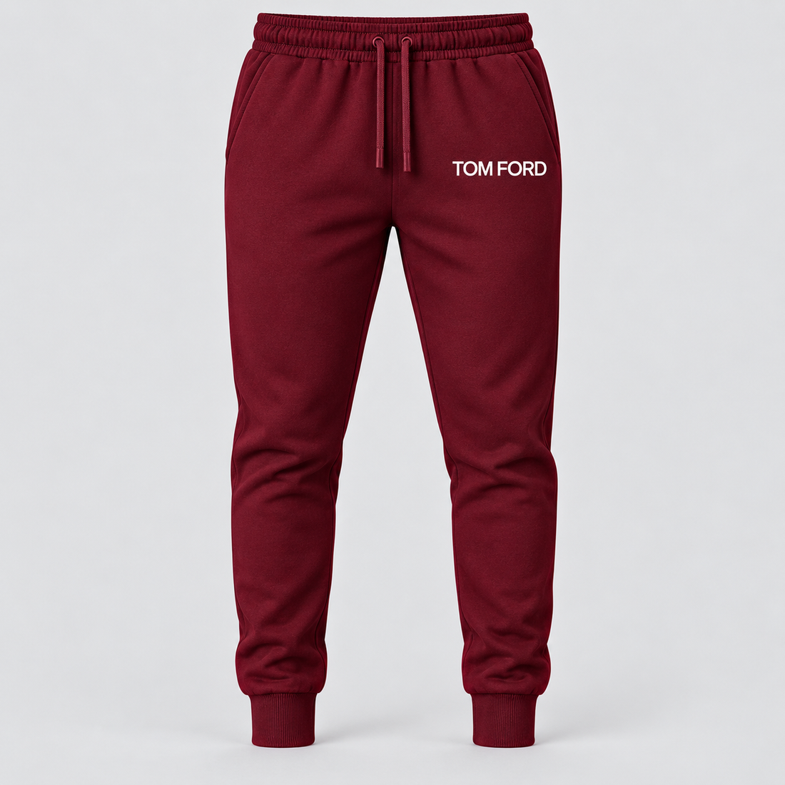 Men's Tom Ford Hoodie Joggers Set | Color: Burgundy | View 5