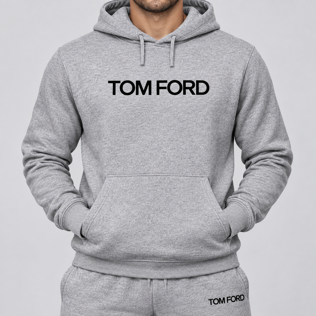 Men's Tom Ford Hoodie Joggers Set | Color: Grey | View 4