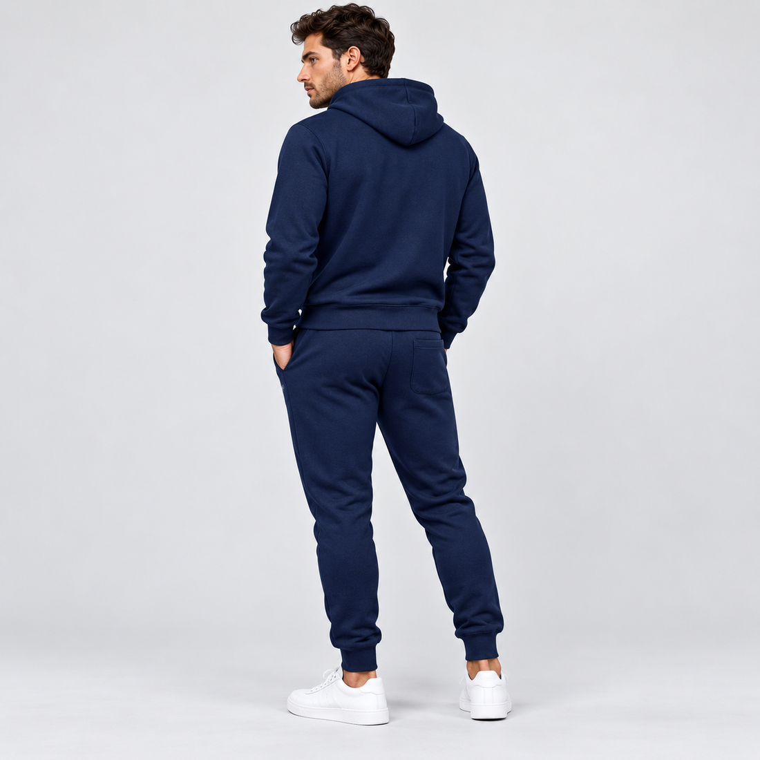 Men's Tom Ford Hoodie Joggers Set | Color: Navy | View 3