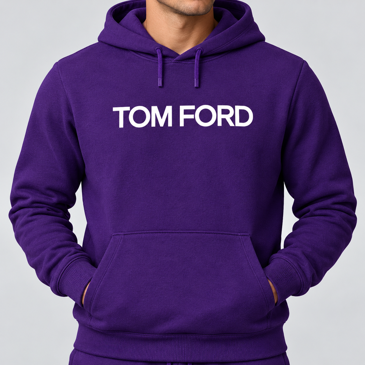 Men's Tom Ford Hoodie Joggers Set | Color: Purple | View 4