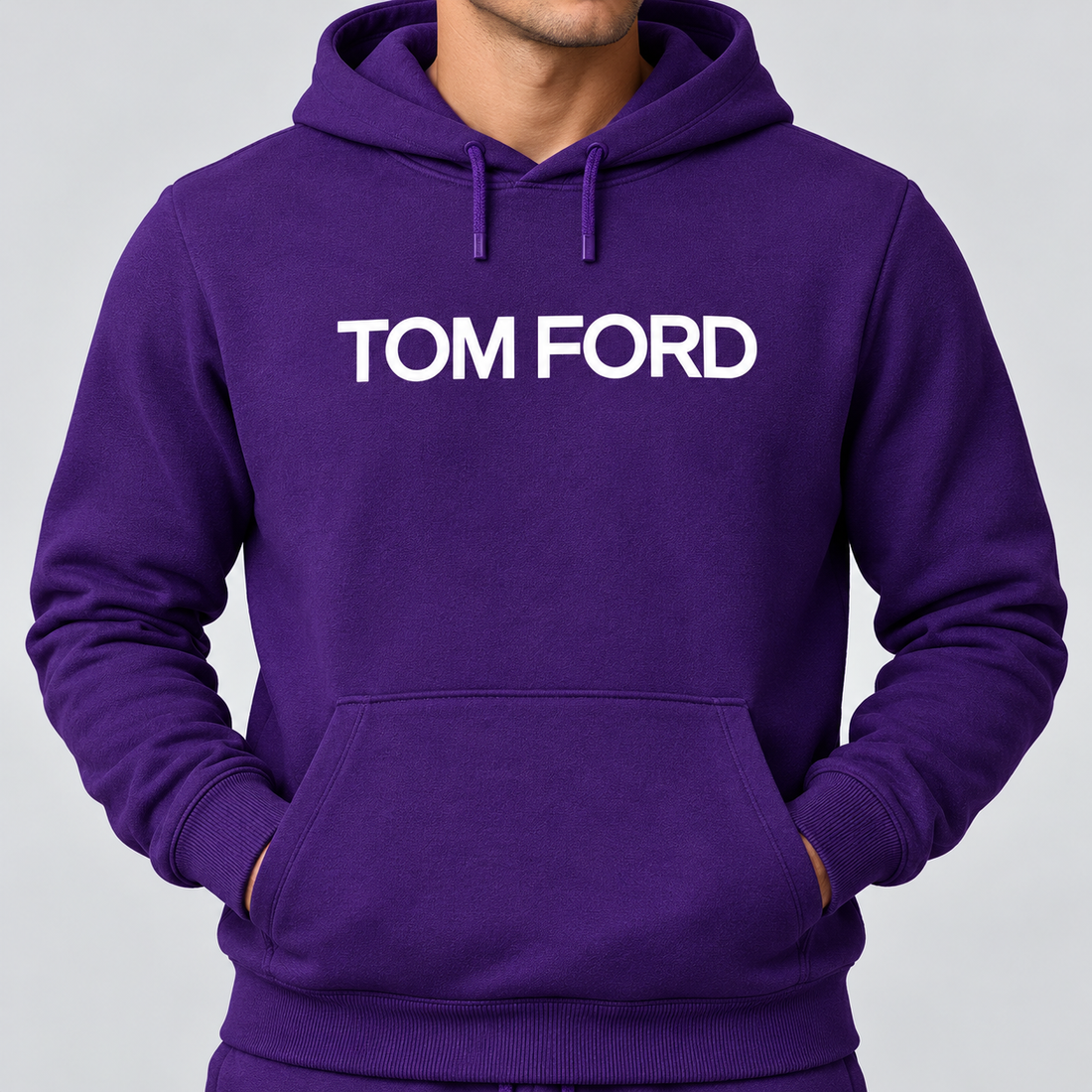 Men's Tom Ford Hoodie Joggers Set | Color: Purple | View 4