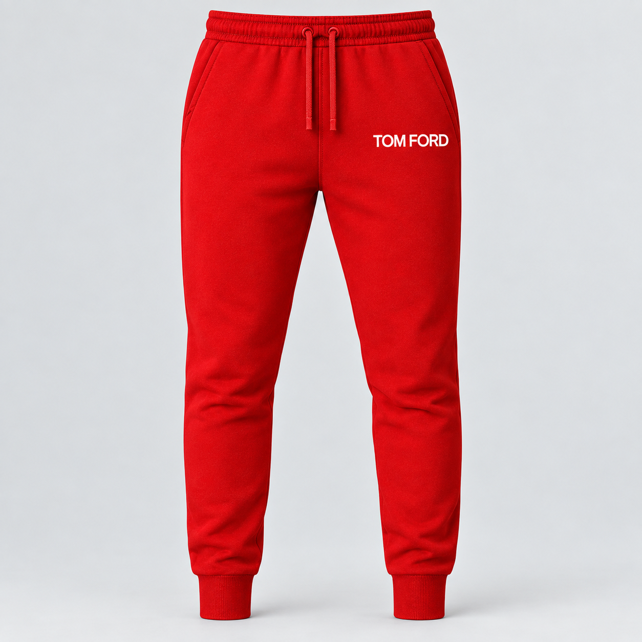 Men's Tom Ford Hoodie Joggers Set | Color: Red | View 5