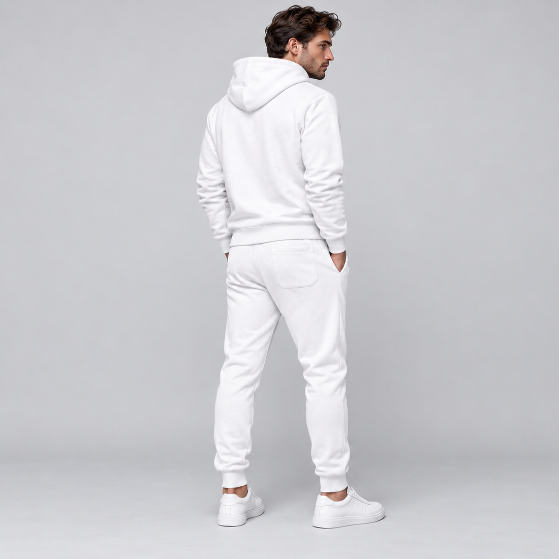 Men's Tom Ford Hoodie Joggers Set | Color: White | View 3