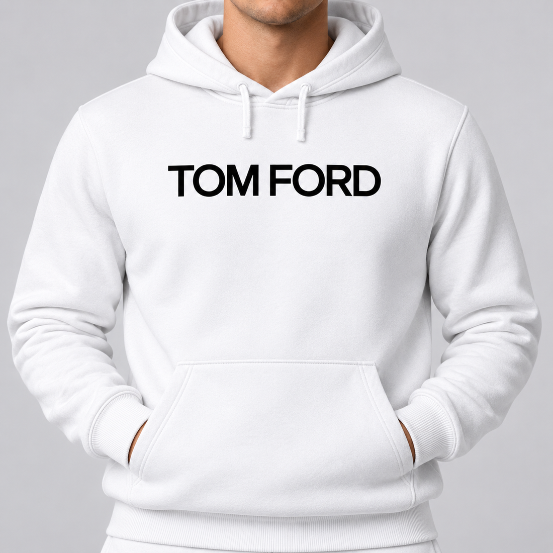 Men's Tom Ford Hoodie Joggers Set | Color: White | View 4