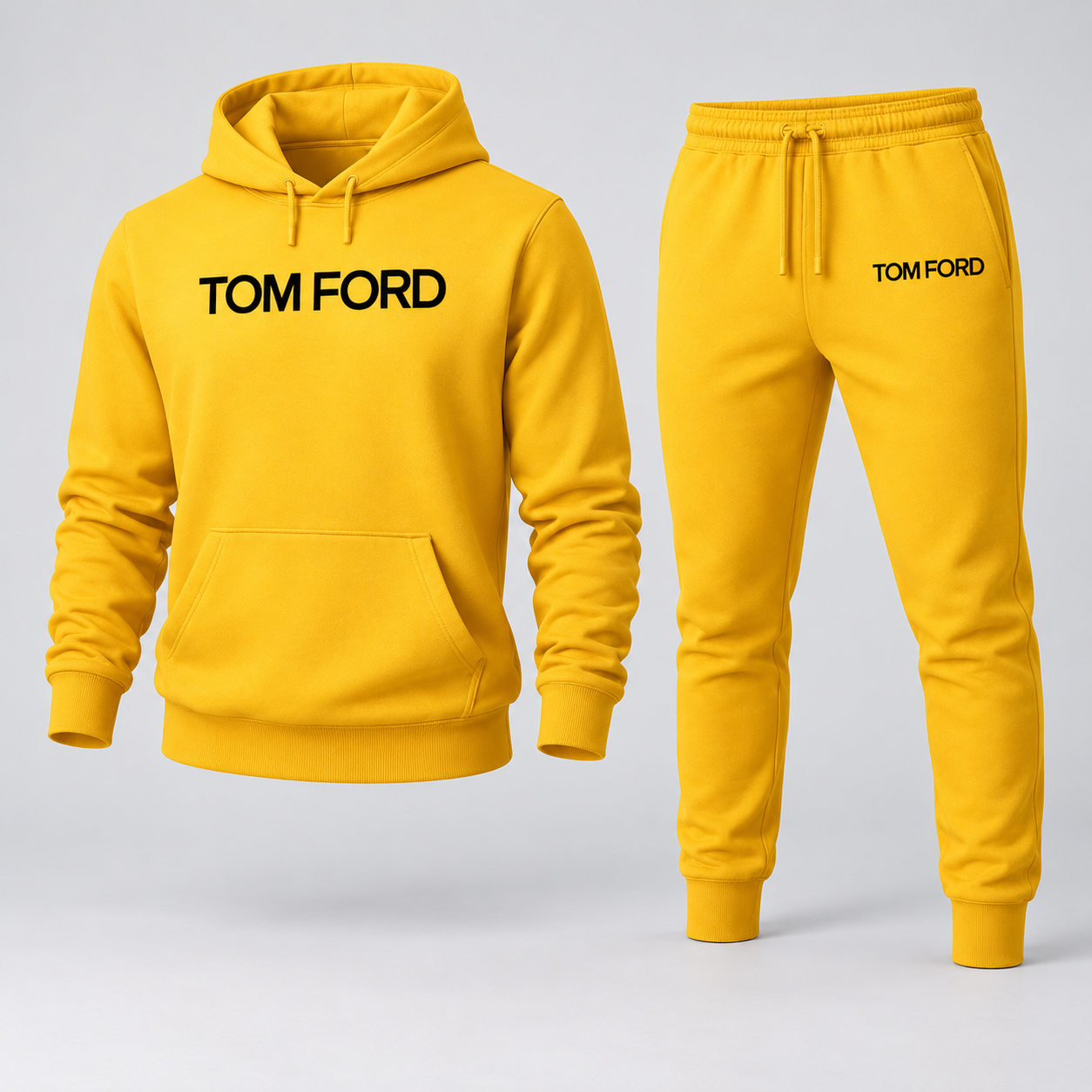 Men's Tom Ford Hoodie Joggers Set | Color: Yellow | View 1