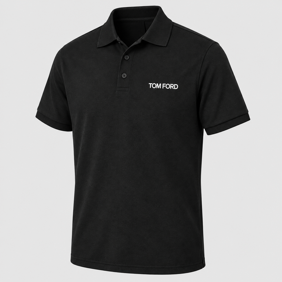Men's Tom Ford Dry Blend Polo | Color: Black | View 1
