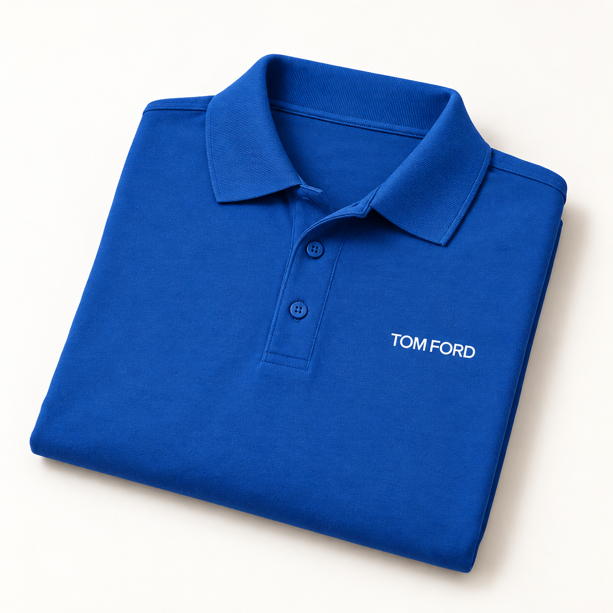 Men's Tom Ford Dry Blend Polo | Color: Blue | View 3