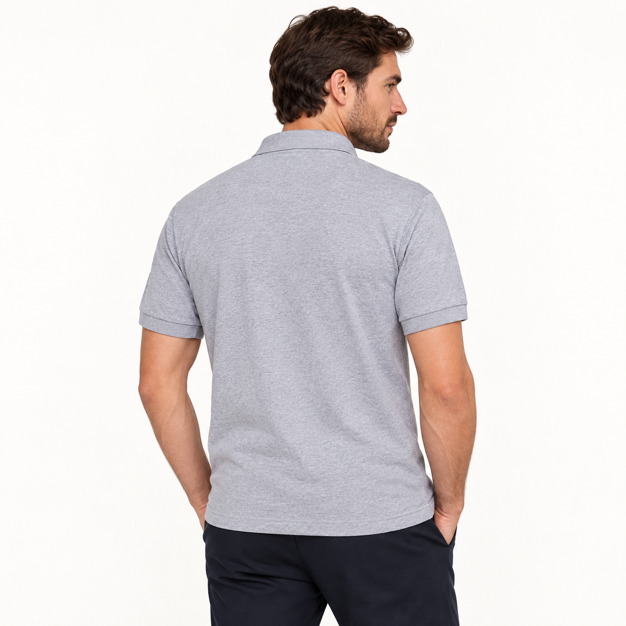 Men's Tom Ford Dry Blend Polo | Color: Grey | View 1