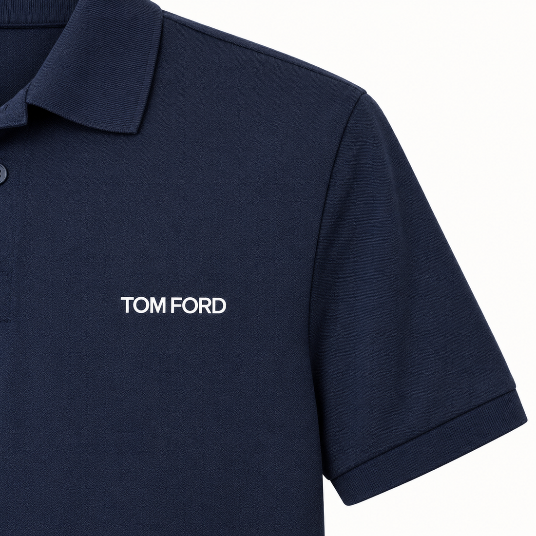 Men's Tom Ford Dry Blend Polo | Color: Navy | View 4