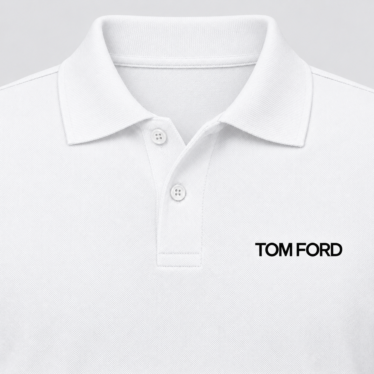 Men's Tom Ford Dry Blend Polo | Color: White | View 4