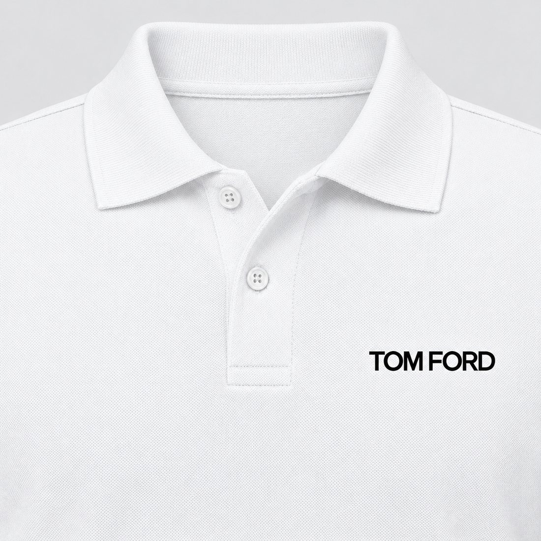 Men's Tom Ford Dry Blend Polo | Color: White | View 4