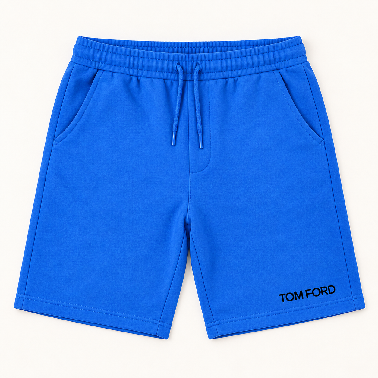 Men's Tom Ford Athletic Fleece Shorts | Color: Azure | View 2