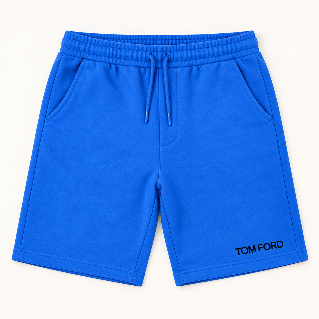 Men's Tom Ford Athletic Fleece Shorts | Color: Azure | View 2