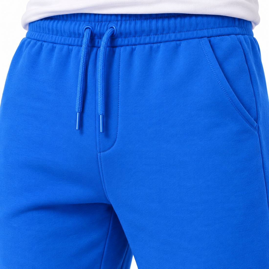 Men's Tom Ford Athletic Fleece Shorts | Color: Azure | View 4