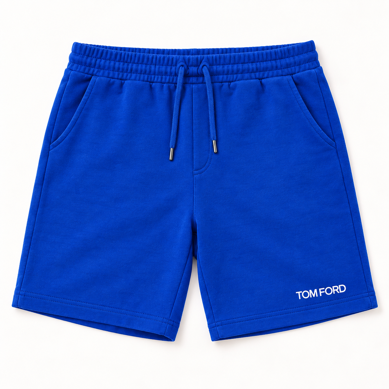 Men's Tom Ford Athletic Fleece Shorts | Color: Blue | View 2