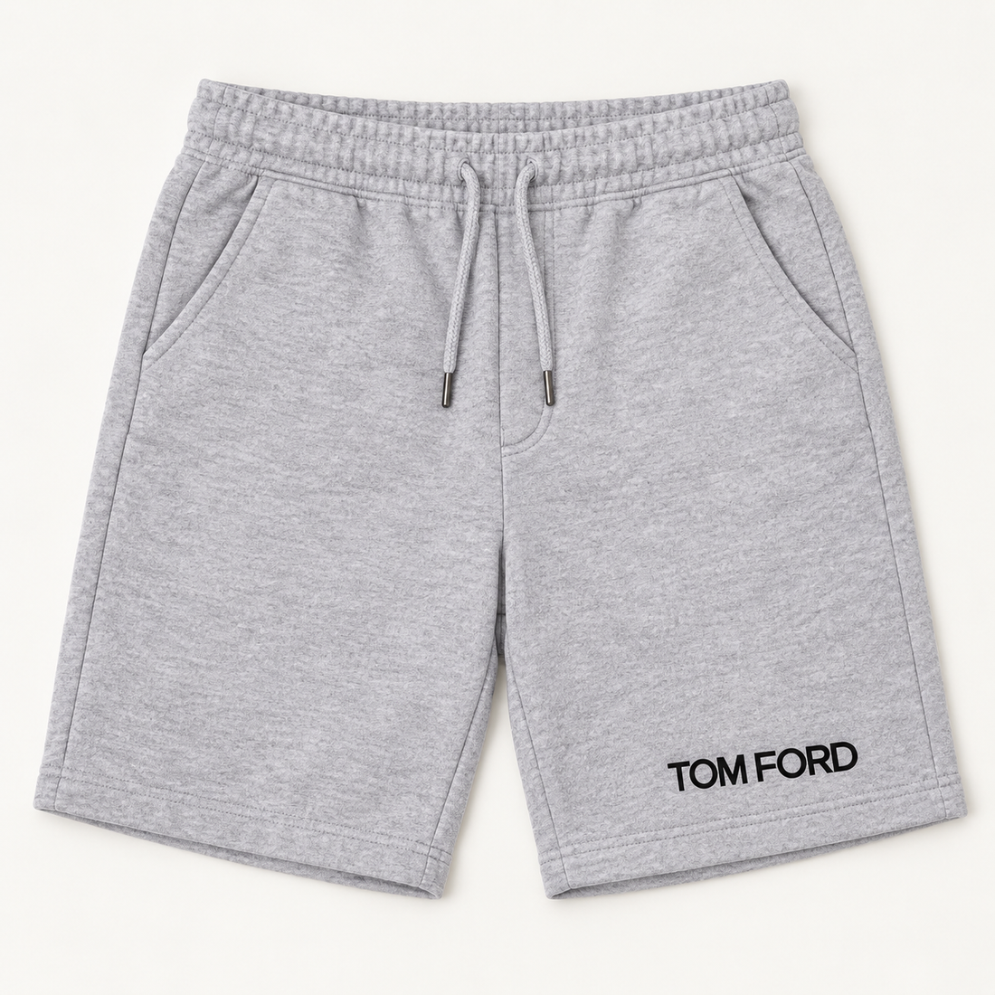 Men's Tom Ford Athletic Fleece Shorts | Color: Grey | View 2