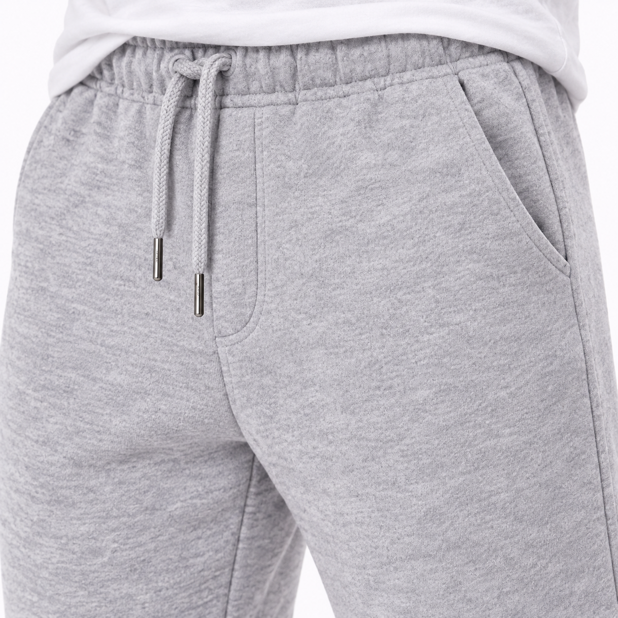 Men's Tom Ford Athletic Fleece Shorts | Color: Grey | View 4