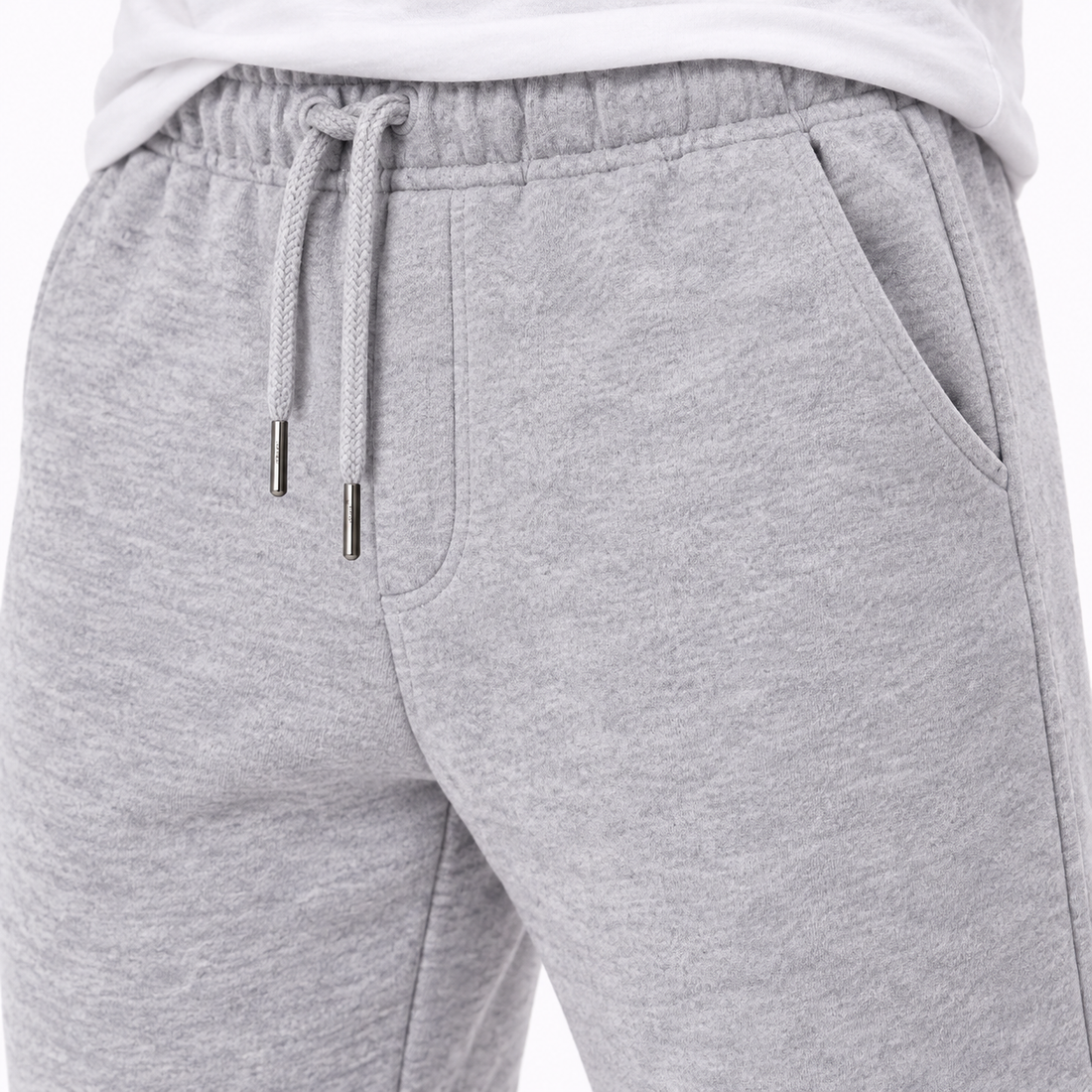 Men's Tom Ford Athletic Fleece Shorts | Color: Grey | View 4