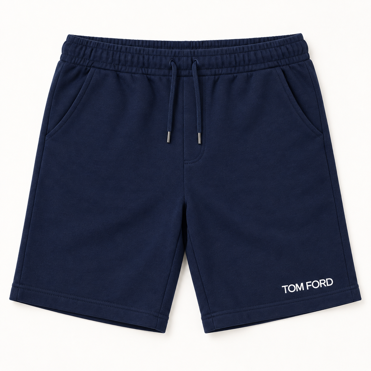 Men's Tom Ford Athletic Fleece Shorts | Color: Navy | View 2