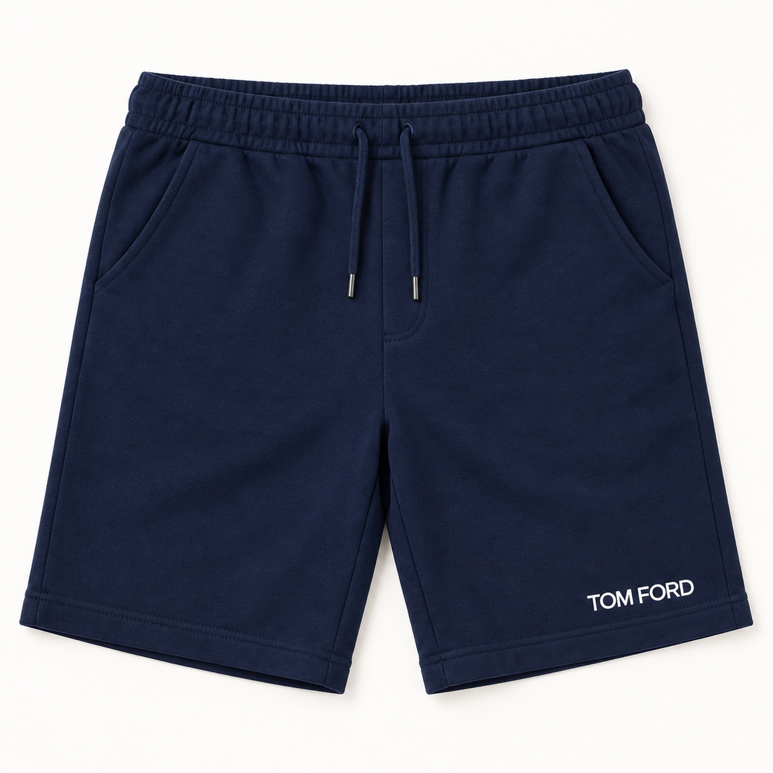 Men's Tom Ford Athletic Fleece Shorts | Color: Navy | View 2