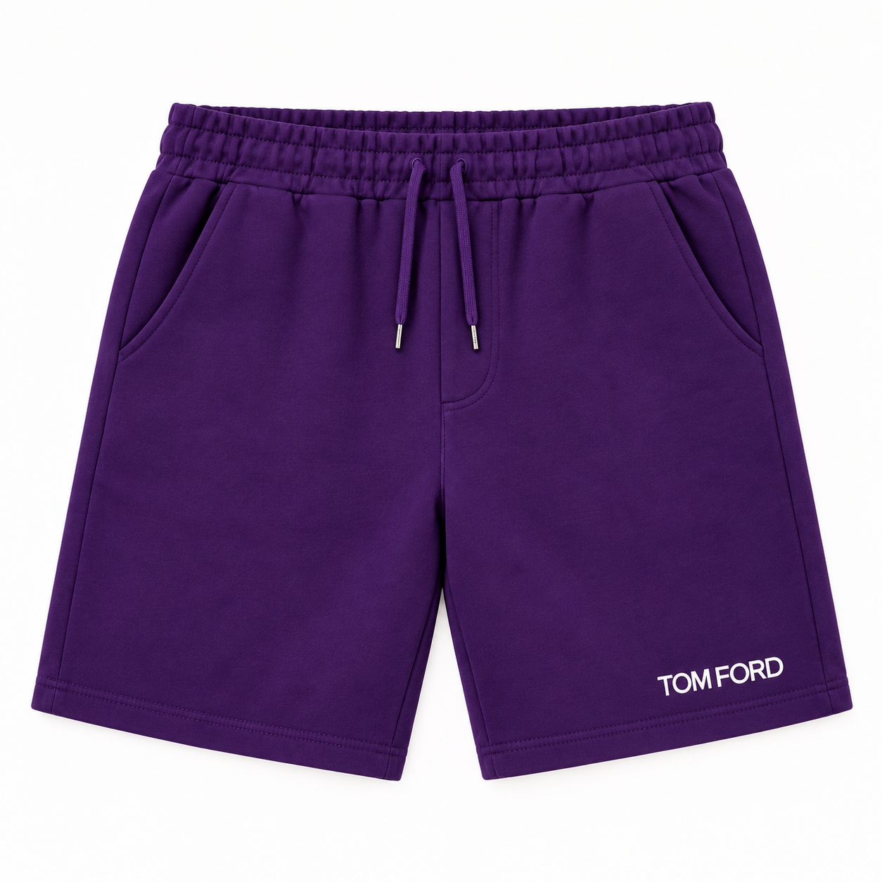 Men's Tom Ford Athletic Fleece Shorts | Color: Purple | View 2