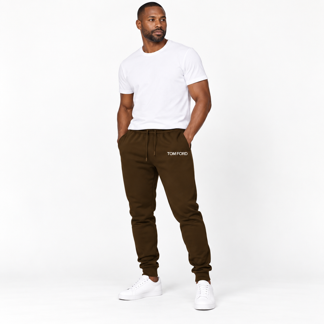 Men's Tom Ford Sweatpants | Color: Brown | View 1