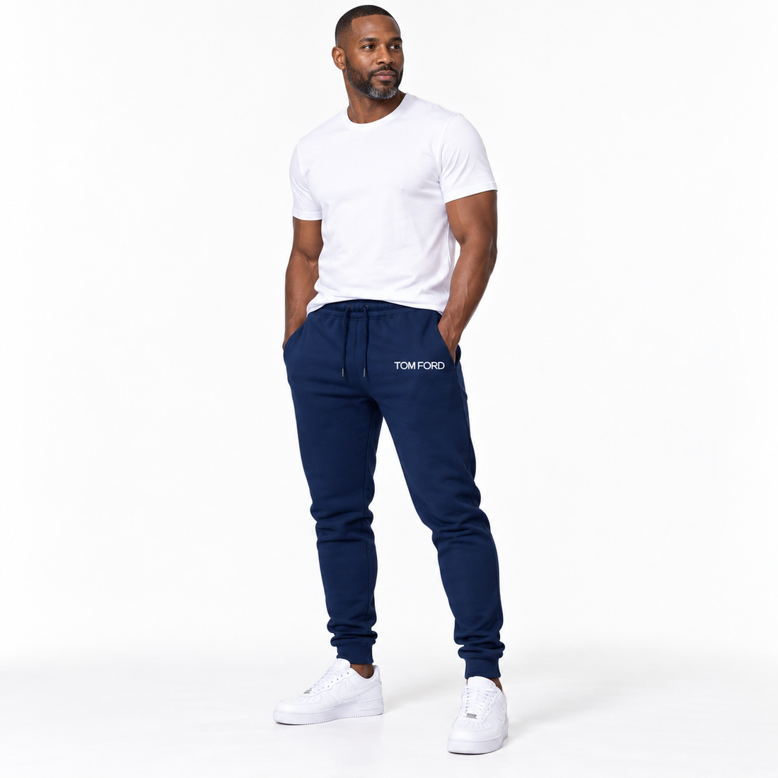 Men's Tom Ford Sweatpants | Color: Navy | View 1