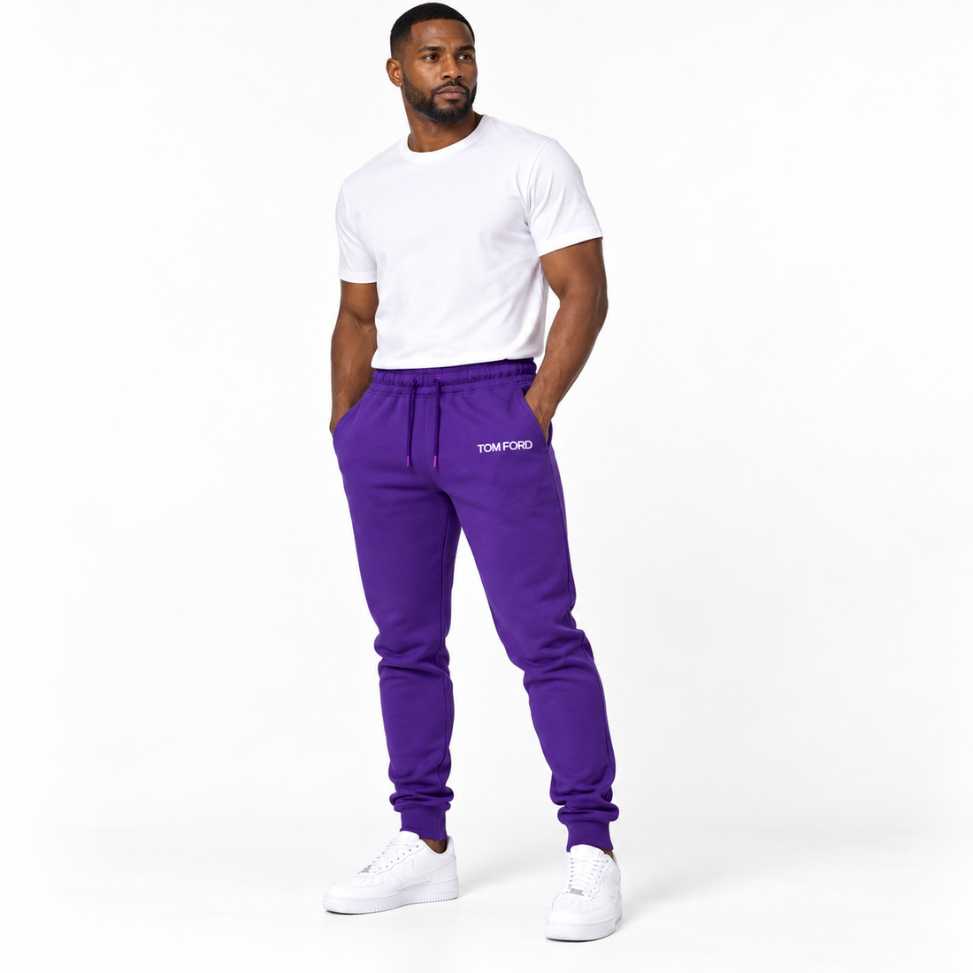 Men's Tom Ford Sweatpants | Color: Purple | View 1