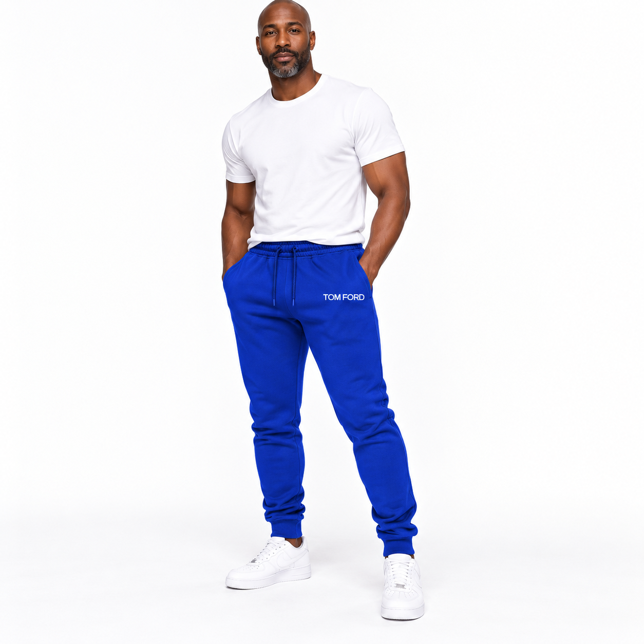 Men's Tom Ford Sweatpants | Color: Royal Blue | View 1
