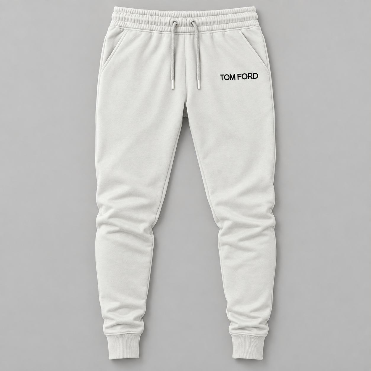 Men's Tom Ford Sweatpants | Color: White | View 2
