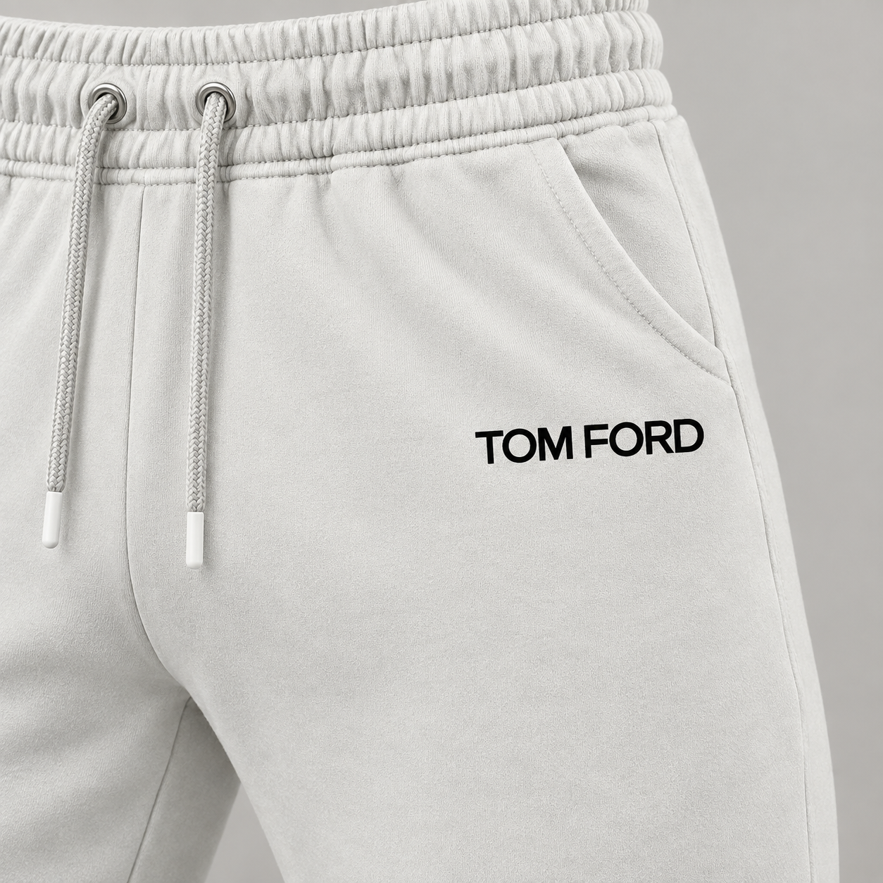 Men's Tom Ford Sweatpants | Color: White | View 3