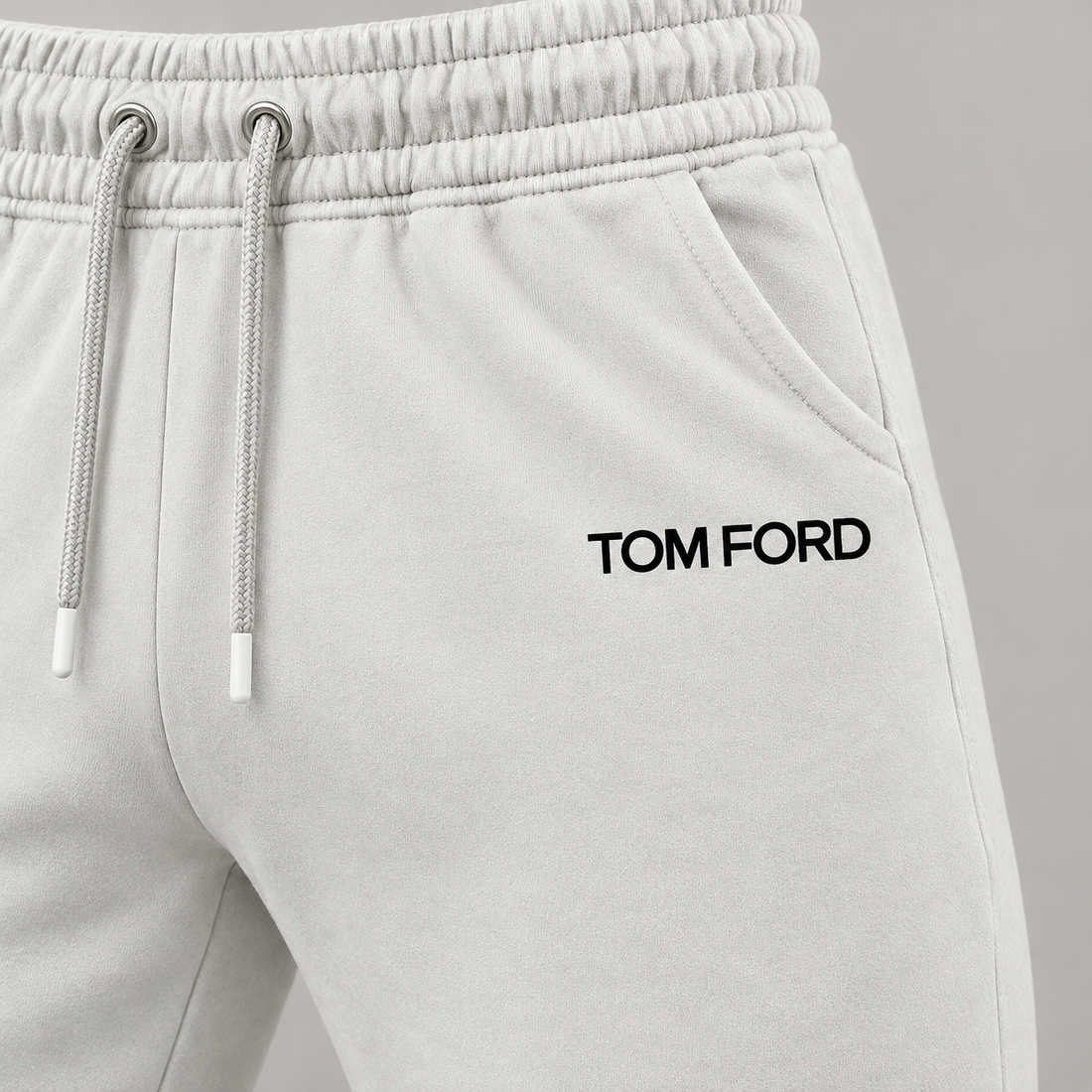 Men's Tom Ford Sweatpants | Color: White | View 3