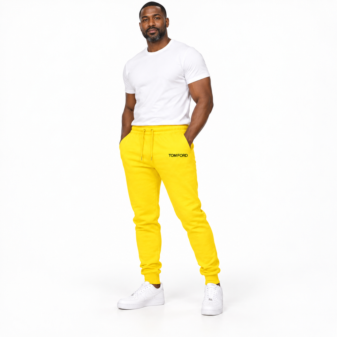 Men's Tom Ford Sweatpants | Color: Yellow | View 1