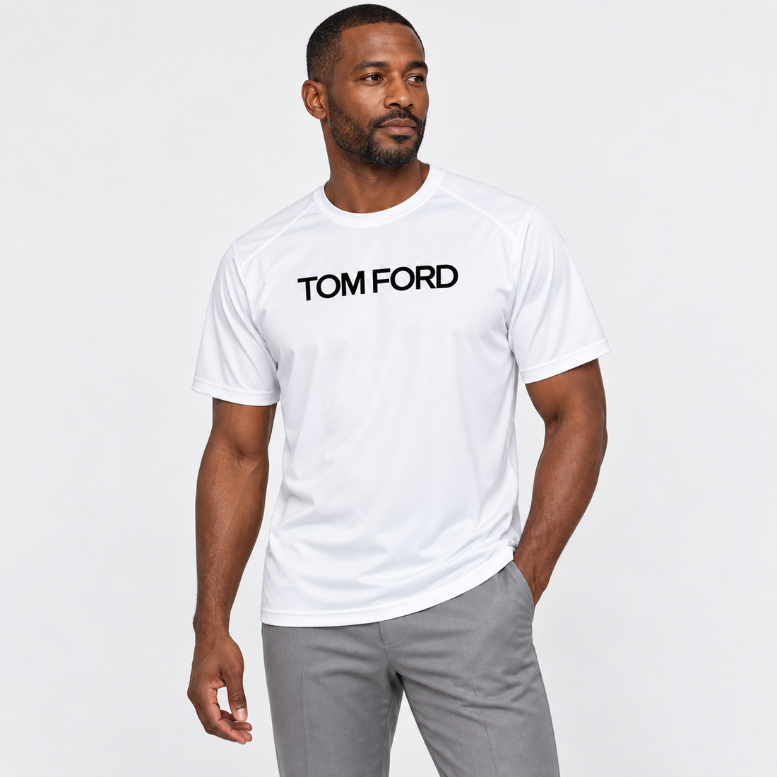 Men's Tom Ford Performance T-Shirt | Color: White | View 1