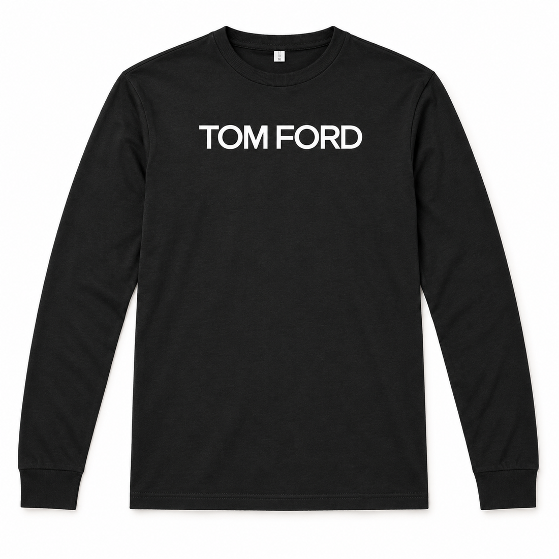 Men's Tom Ford Cotton Long Sleeve T-Shirt | Color: Black | View 2
