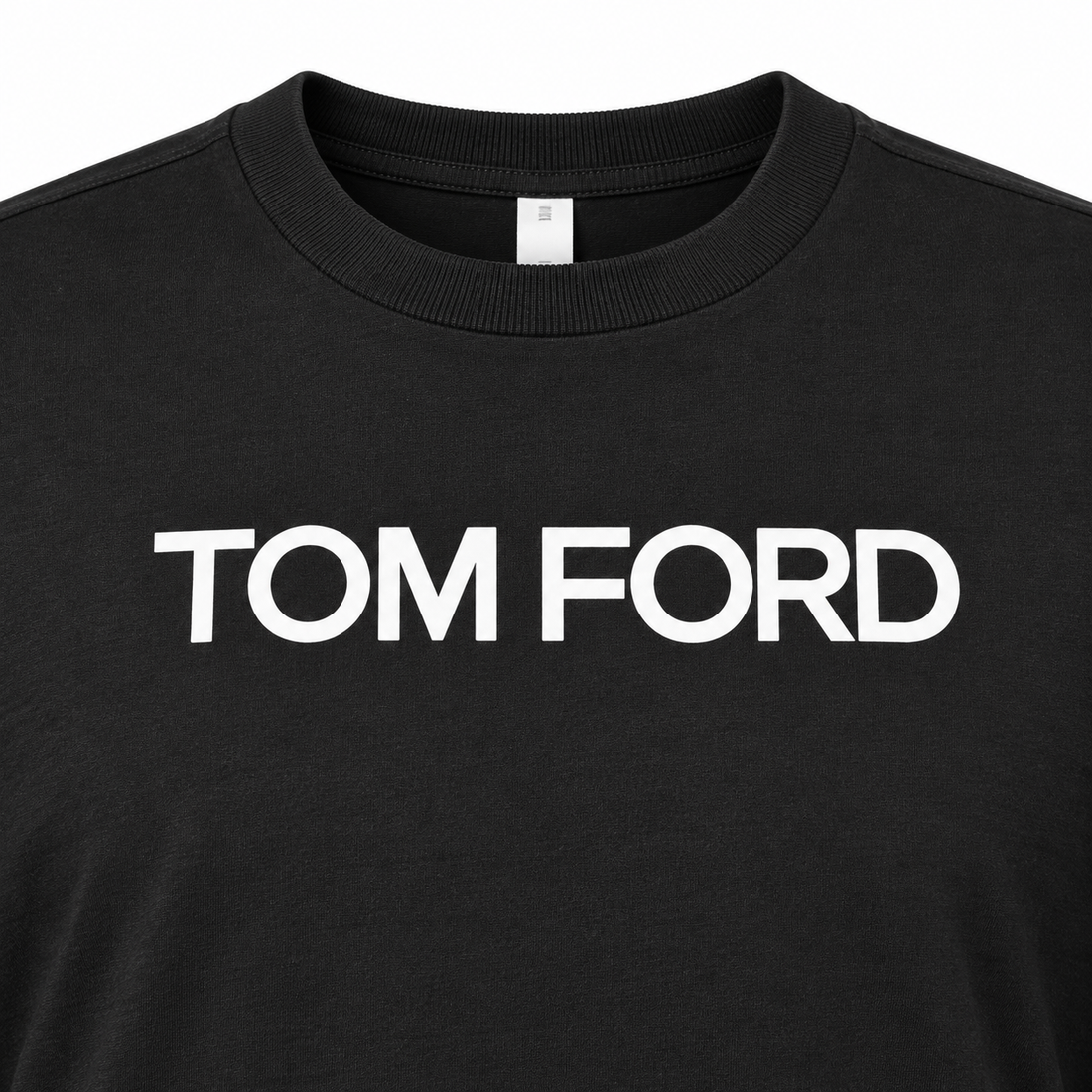 Men's Tom Ford Cotton Long Sleeve T-Shirt | Color: Black | View 3