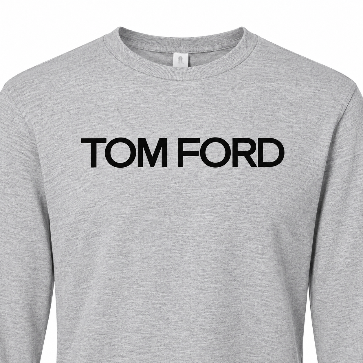 Men's Tom Ford Cotton Long Sleeve T-Shirt | Color: Grey | View 3