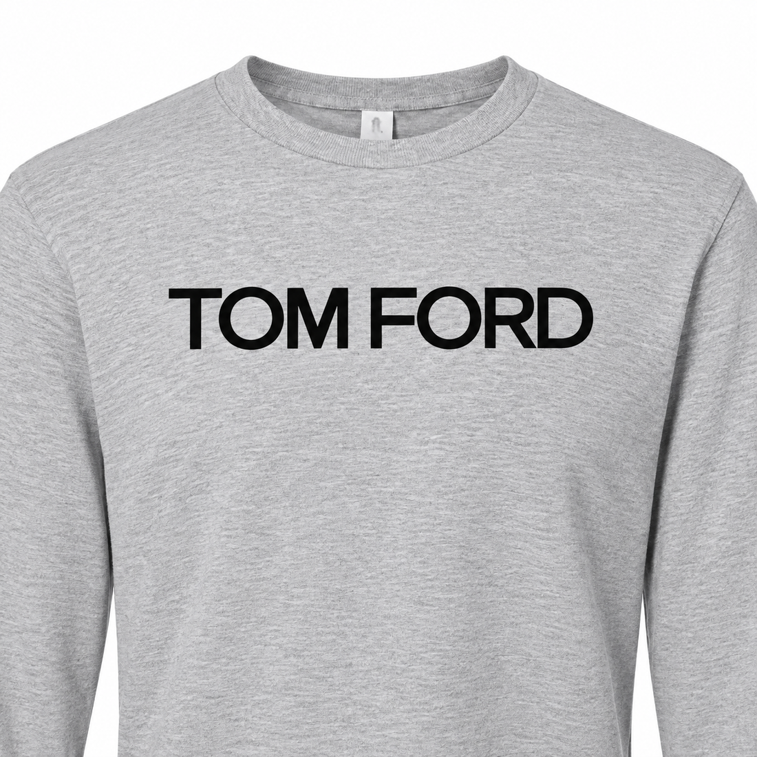 Men's Tom Ford Cotton Long Sleeve T-Shirt | Color: Grey | View 3