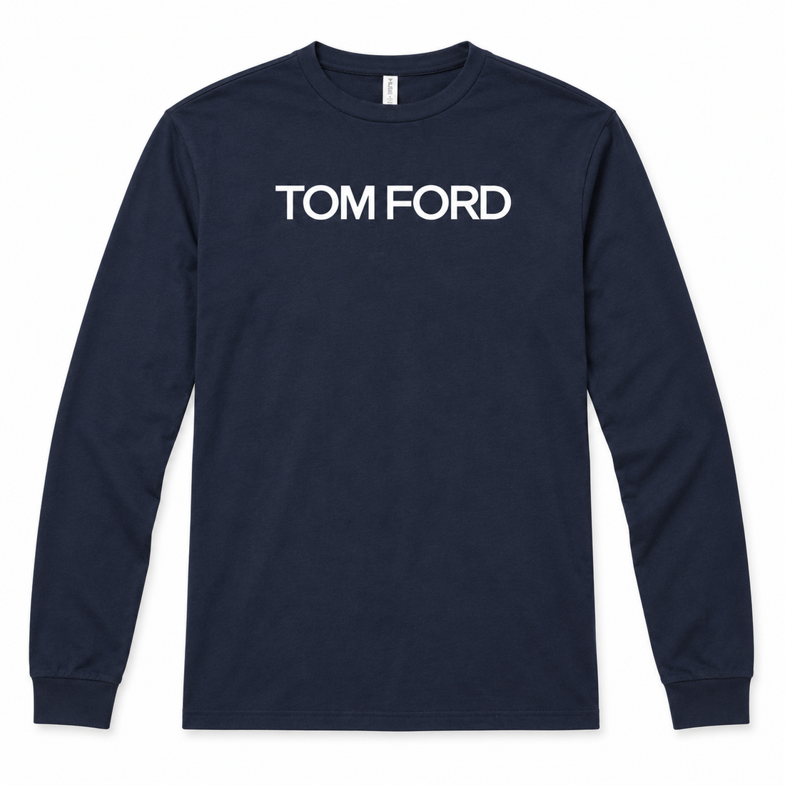 Men's Tom Ford Cotton Long Sleeve T-Shirt | Color: Navy | View 2