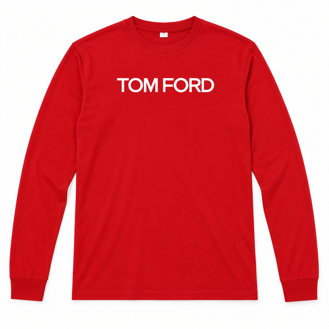 Men's Tom Ford Cotton Long Sleeve T-Shirt | Color: Red | View 2