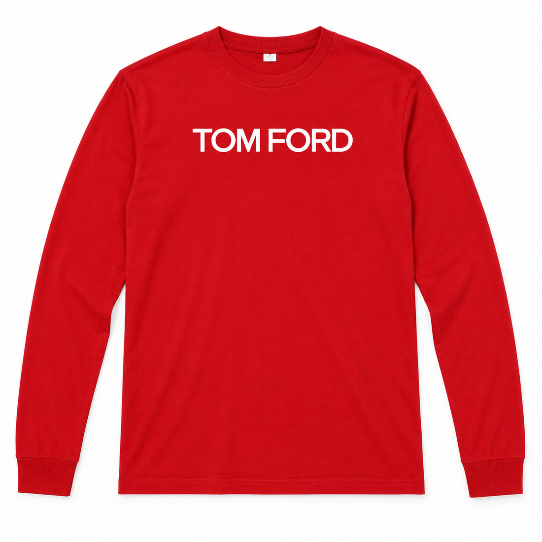 Men's Tom Ford Cotton Long Sleeve T-Shirt | Color: Red | View 2